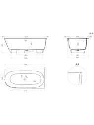 ����� ������� Salini SOFIA CORNER R (1700�850�590) ��������.������, S-Stone, ������ ������� 102524MF