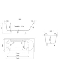 ����� Kupala Obereg (1800x800x610) ������������, ������������� ������, � ������ ��������, ������ ��������� � ��������� �� ����, ����� ������� WBO180001