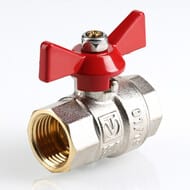 Кран шаровый 1/2"ВВ VALTEC BASE красная бабочка VT.217.N.04
