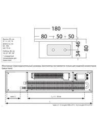 Конвектор внутрипольный Gekon Eco (ДВГ:120х8х18) 307Вт с решеткой, без клапана GETL0.00812018/RNA/NV