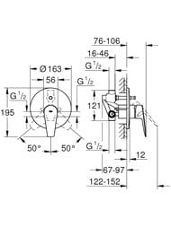 ��������� ��� ����� Grohe BauEdge ������� ������, ������������, ��� ������, ���� 29079001
