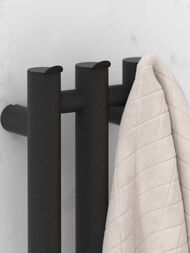 СУНЕРЖА Терция 4.0 Полотенцесушитель 1200х106 нерж.сталь, темный титан муар, МЭМ правый 15-0883-1206 — изображение 3