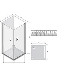 ������� ����� RAVAK CHROME CRV1-100 (980-1000�1950) ���������, ������, ���������+Transparent