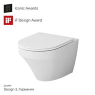 Комплект инсталляции AM.PM клавиша Touch Pro черная + унитаз Inspire FlashClean сиденье микролифт IS450A38.501700