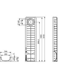����� ����������� ��������� DN 200 Gidrolica Standart Plus (1000�246�100) 8,9 �/���  8214