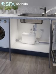 Насос SFA SANIVITE 373х185х275 для душа, умывальника, ванны, биде, стиральной, посудомоечной машины