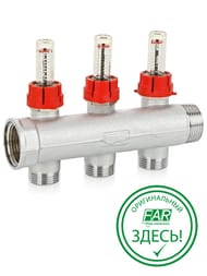 ��������� �������� FAR 1"�� �� 3 ������ 3/4" EU , � ������������, FK 3980 13403