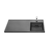 Раковина Aquaton Лондри 105 1A72223KLH21R 1050x500x150 д/стир.маш., литой мрамор, правая, графит
