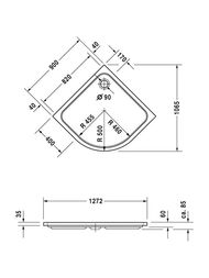 ������ ��������� Duravit D-Code 900�900 ����������� 720108000000000