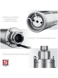 насос Зубр   Тип:Скважинный Для ХВС, полив — изображение 4