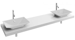 Столешница Jacob Delafon PARALLEL EB55-2000-N18 (2000х520х60) с 2 отверстиями под Reve Е4819, белый