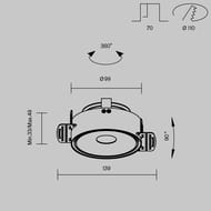 ������������ ���������� Maytoni Move (����) DL060-9W3-4-6K-TRS-W, 9��, 36�, IP20, �����