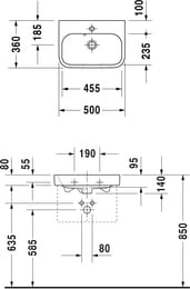 ���������� DURAVIT HAPPY D.2 500�360�140 �������, ��� ��������� ��� ��������� 0710500060