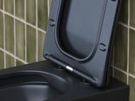 %Унитаз подвесной Ceramicanova Metric Rimless 510х345х340 безободковый,с сиденьем,черный мат.CN3007MB