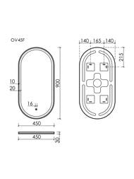������� SANCOS Oval (450�900) � LED ����������, ��������� �����������, ����������� �����  OV45F