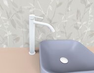 Смеситель для раковины Paffoni Light LIG081BO однозхватный, высокий, белый матовый