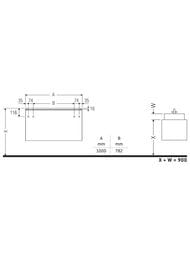 ����� ��� �������� Duravit D-Neo 1000�550�644 ���������, 2 �����, ������ ���� DE4968004210000