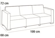  KETER CALIFORNIA 3 SOFA (199x68x72), -