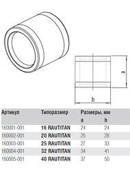 Гильза надвижная REHAU RAUTITAN PX, 16мм, пластик, арт.11600011001