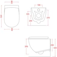 Унитаз подвесной ArtCeram File 2.0 360х520 безободковый, цвет:черный матовый FLV004 17 30