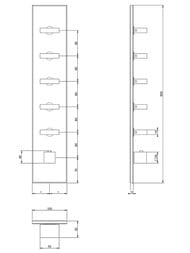 ��������� ��� �����/���� Gessi Inverso ���������, ������� �����, 5 �������, ���� 43030.031