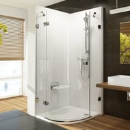 Душевой уголок RAVAK BRILLIANT BSKK3-90L (895х895х1950) распашная дверь, стекло, хром+Transparent