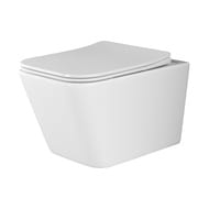 Унитаз подвесной Ceramicanova Metric 510х345х340 безободковый, сиденье микролифт, крепеж CN3007