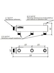 Распределительный коллектор Gidruss DMSS-25-20x3, магистраль 1", 3 контура 3/4, воздухоотвод 1/2 — изображение 2