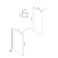 ������� ����������� Vincea Walk in 900x2000 VSW-1H900GSGM   ��������� �����