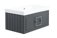 Тумба под раковину La Fenice Cubo Grigio 80 см (776х469х350) серая матовая FNC-01-CUB-G-80