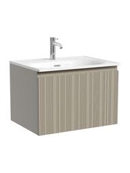 Тумба под раковину Sancos Code CD60GP 590х453х400 подвесная, c 1-им ящиком, цвет: Серая платина