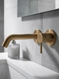 Смеситель Hansgrohe Tecturis S для умывальника встраиваемый, излив 165 см, шлифов.бронза 73350140 — изображение 2
