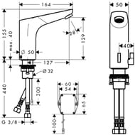 Уценка! Смеситель Hansgrohe Focus 31171 для умывальника, бесконтактный, питание от батареек