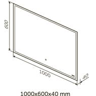 Зеркало AM.PM Spirit 2.0 (1000х600х40) LED-подсветка, антизапотевание, ИК-сенсор M71AMOX1001SA