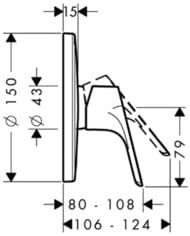 ��������� Hansgrohe Focus 31965 ��� ����, ������� ������, �������������, ����