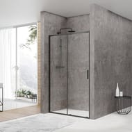 Душевая дверь BAND HOURS SMART 120D (1200x1950) откатная, прозрачное стекло/профиль черный матовый