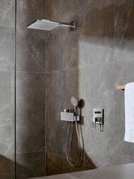 Верхний душ Hansgrohe Raindance E 300 1jet с настенным держателем, шлифованный черный хром 26238340 — изображение 5