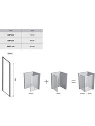 ������� ������ RAVAK SMARTLINE SMPS-100R (985-1000�1900) ������, ������, ����+Transparent