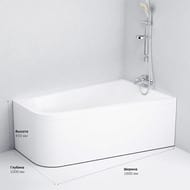 Ванна акриловая AM.PM Spirit 160x100 правая арт.W72A-160R100W-A2