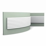 Декоративная панель гибкая Orac Decor W110F Hill (250х2000х16) белая (шт.)