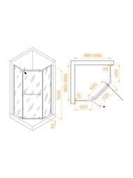 ������� ������ RGW Passage PA-081B (900�900�1950) ��������, ������ 6�� �������/������ 35088199-24