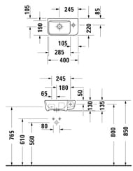 ���������� DURAVIT ME by Starck 400�220 ������������ ��������, ���.������, ����� ������� 07174032001