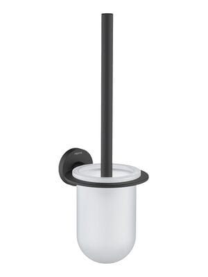 Ершик для унитаза Aquatek Оберон AQ4210MB подвесной, стекло матовое, цвет: черный матовый