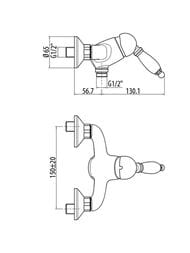 ��������� GATTONI Orta ��� ����, ���������, �� 1 �����, ���� 2725/27CO