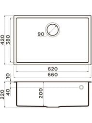 ����� Omoikiri TEDORI 66-U-PL (660�420�200) ����������� ������, ����������, ������� 4993979