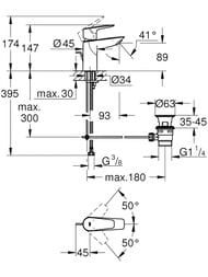 ��������� ��� ����������� Grohe BauEdge 23328001 �������������, ������������ �����������, �/�, ����