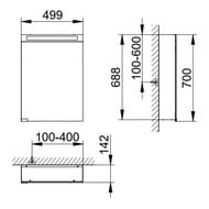 �������-���� Keuco Royal E-One 500�700�142 �������.,1 ������,���������,������. ��������.44304171000