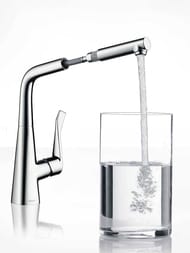 Смеситель Hansgrohe Metris M71 для кухни 320мм вытяжной излив 1 тип струи хром 14821000 — изображение 2