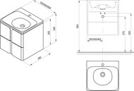 ����� ��� ���������� RAVAK SD 800 Balance (800�500�465) ���������, ����� X000001368