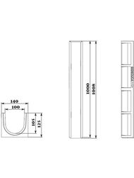 ����� ��������������� DN 100 Gidrolica PolyStandart (1000�140�125) 5 �/���  903